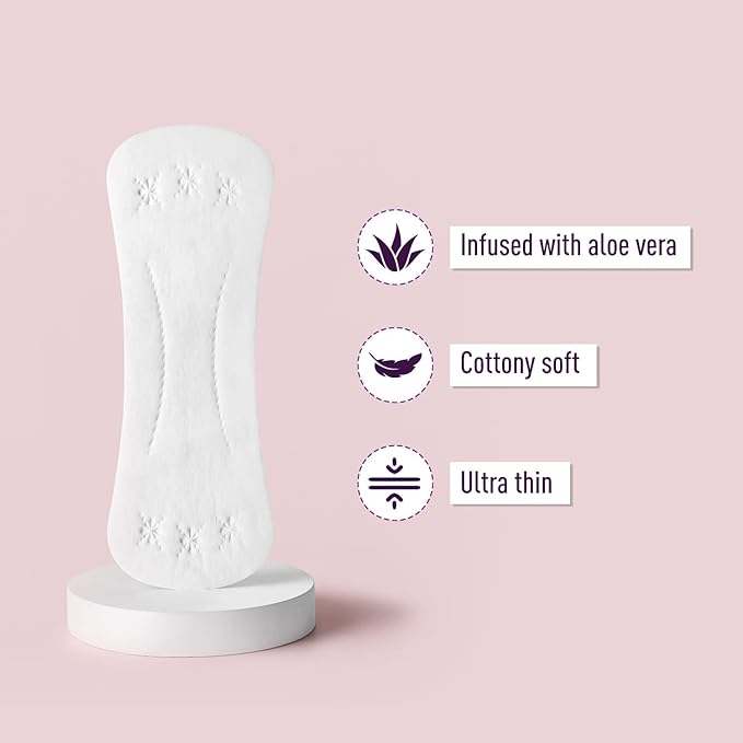 Sirona Daily Use Panty Liners for Women with Aloe Vera, Pack of 2