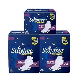 Stayfree Secure Night Sanitary Napkins for Women Combo Offer pack