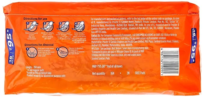 Whisper Choice Sanitary Pads for Women