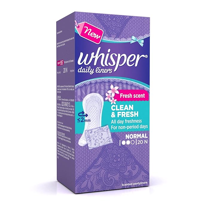Whisper Clean and Fresh Daily Liners Sanitary pads for women
