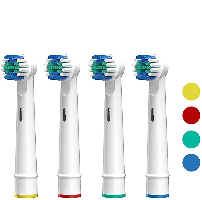 Electric Toothbrush Replacement Heads Compatible with Oral-B for Gum Health Improvement, Pack of 4