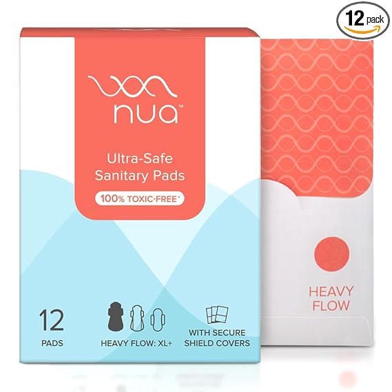 Nua Ultra-Safe Sanitary Pads For Women, Heavy Flow-XL+