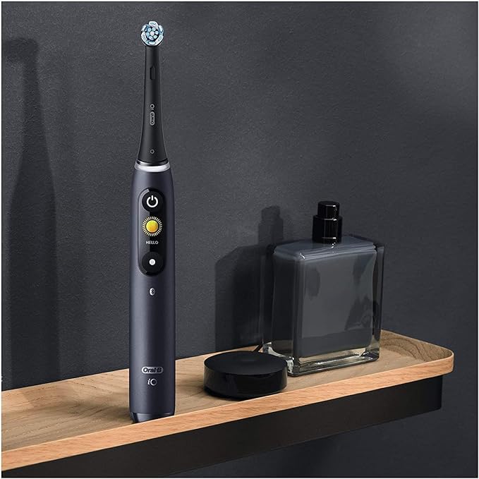 Oral B iO8 Black Ultimate Clean Electric Toothbrush for Adults with a Travel Case