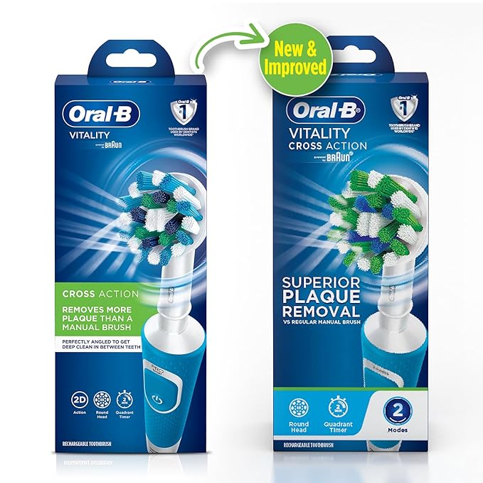 Oral B Vitality 100 Blue Criss Cross Electric Rechargeable Toothbrush