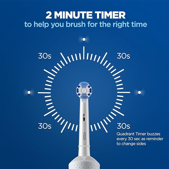 Oral B Vitality Criss Cross Electric Rechargeable Toothbrush with 3+1 Free refill