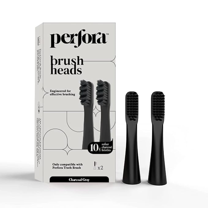 Perfora Replacement Brush Heads For Perfora Electric Truthbrush Model - 001, Pack of 2