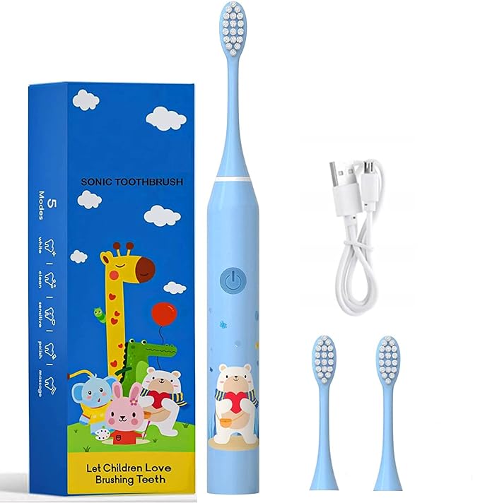 US1984 Sonic Electric Toothbrush for Kids with 5 Modes