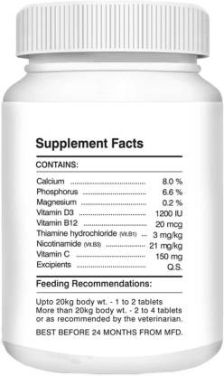 Drools Absolute Calcium Tablet- Dog Supplement - 110 Pieces