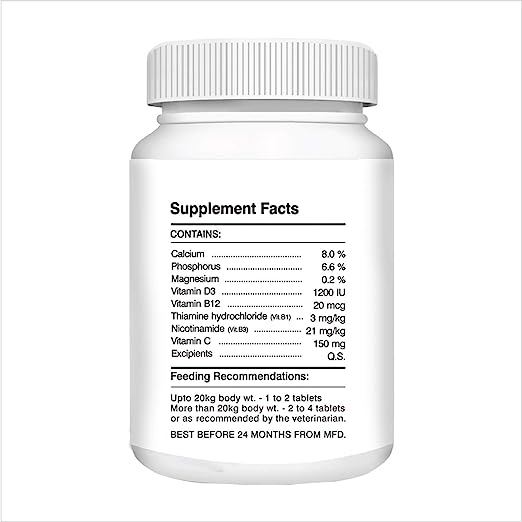 Drools Absolute Calcium Tablet- Dog Supplement - 50 Pieces