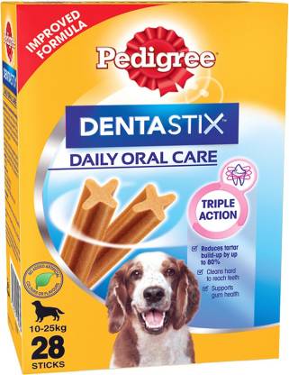 Pedigree Dentastix Oral Care Treats for Medium Breed Adult Dogs (10-25 Kg)- Bacon Flavor- 28 Sticks