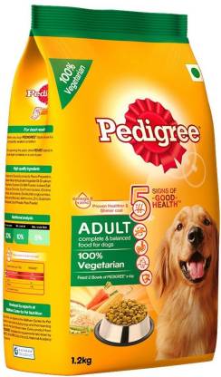 Pedigree Dry Food for Puppy & Adult Dogs, 100% Vegetarian