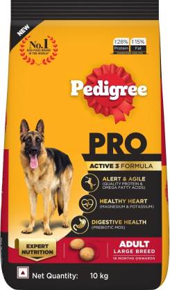 Pedigree PRO Expert Nutrition- Dry Dog Food Food for Active Adult Dogs (18 Months Onwards)- Chicken Flavor