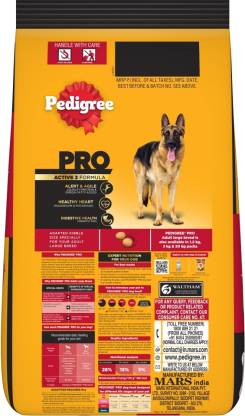 Pedigree PRO Expert Nutrition- Dry Dog Food Food for Active Adult Dogs (18 Months Onwards)- Chicken Flavor