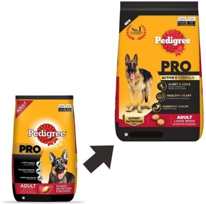 Pedigree PRO Expert Nutrition- Dry Dog Food Food for Active Adult Dogs (18 Months Onwards)- Chicken Flavor