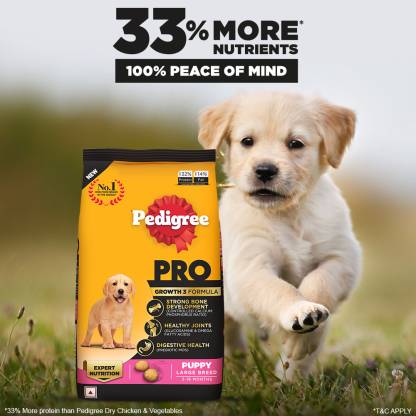 Pedigree PRO Puppy (3-18months) Dry Dog Food for Large Breed Dog