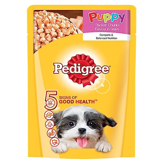 Pedigree Wet Dog Food | For Puppy | Chicken Flavour | Tasty Meal with Real Meat