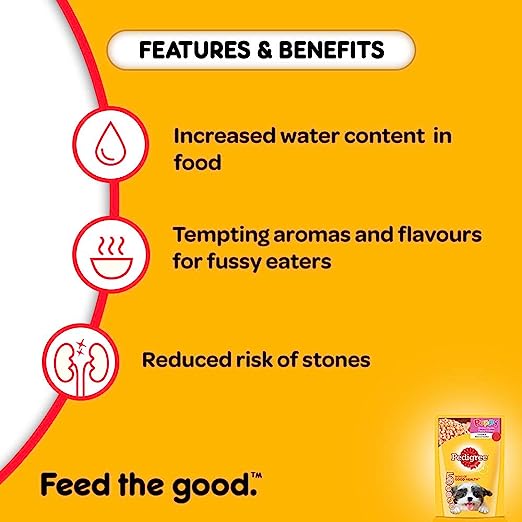 Pedigree Wet Dog Food | For Puppy | Chicken Flavour | Tasty Meal with Real Meat