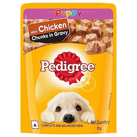 Pedigree Wet Dog Food | For Puppy | Chicken Flavour | Tasty Meal with Real Meat
