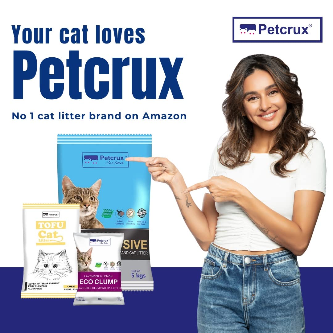 PetCrux Exclusive Scoopable Smart Bentonite Cat Litter- 5Kg (Pack of 1)