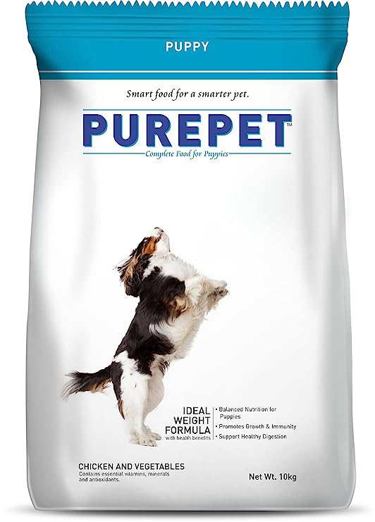 Purepet Chicken & Veg Puppy Dry Dog Food - 10Kg