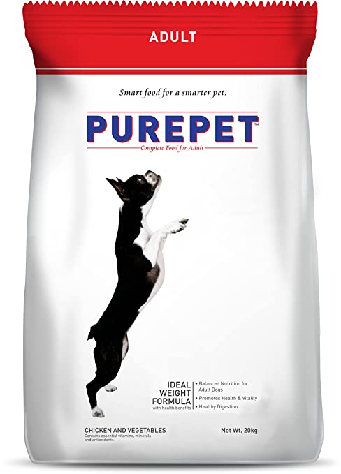Purepet Chicken and Vegetable Adult Dry Dog Food- 20Kg