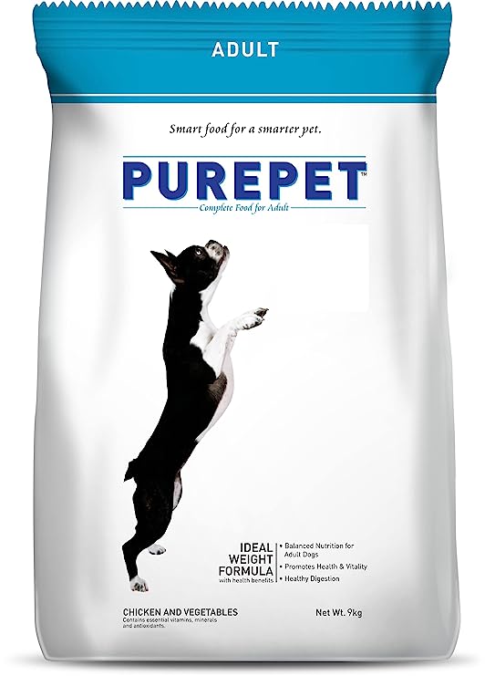 Purepet Chicken and Vegetable Adult Dry Dog Food- 9Kg
