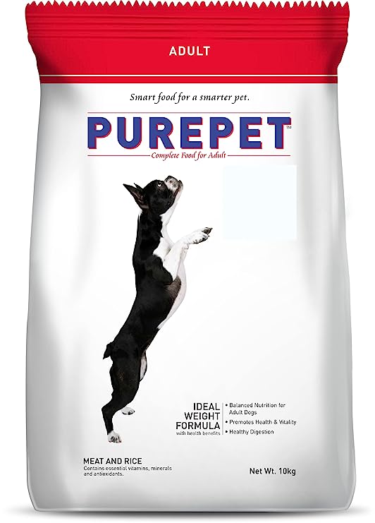 Purepet Meat and Rice Dry Dog Adult- 10Kg