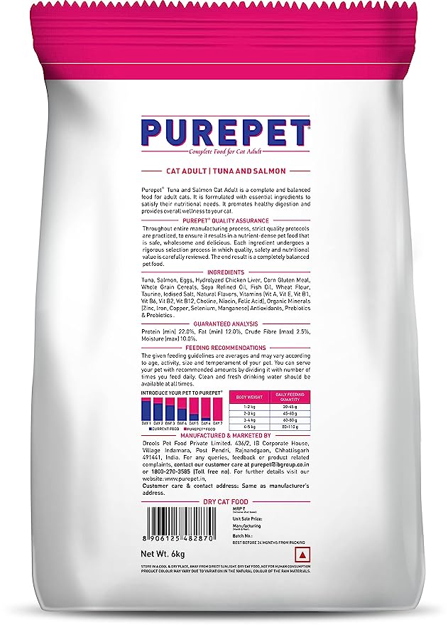Purepet Tuna and Salmon Adult Dry Cat Food