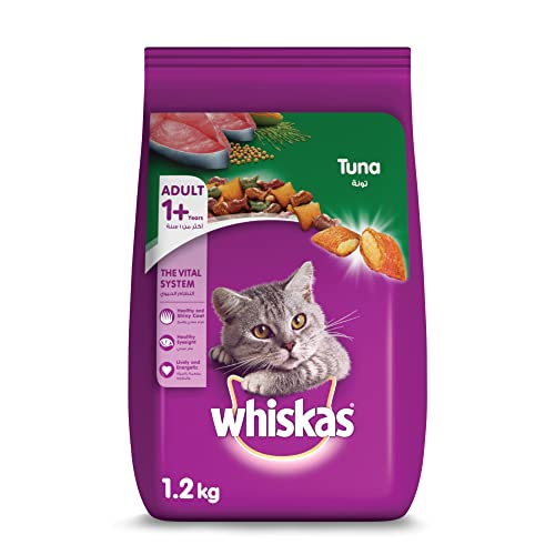 Whiskas Dry Food for Adult Cats (+1 Years) Tuna Flavour- 12Kg