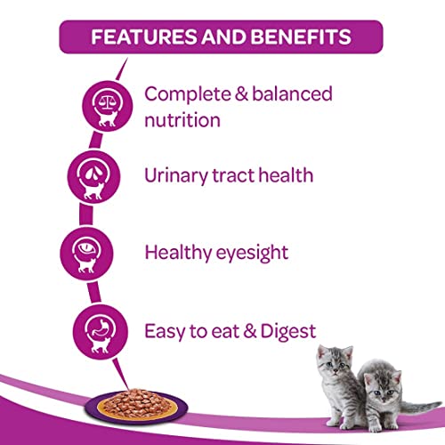 Whiskas Wet Food for Kittens (2-12 Months)- Tuna in Jelly Flavour- 1 pouches (1 x 85gm)