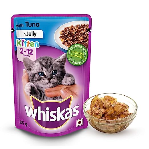 Whiskas Wet Cat Food | For Kitten | Tuna Flavour | Hydrating Tasty Meal for Cats