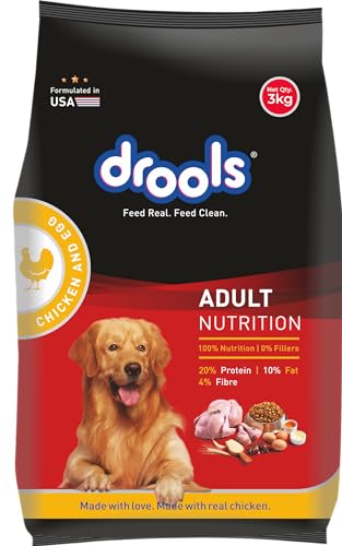 Drools Dry Dog Food | For Adult | Chicken & Egg Flavour | Complete & Balanced Daily Nutrition