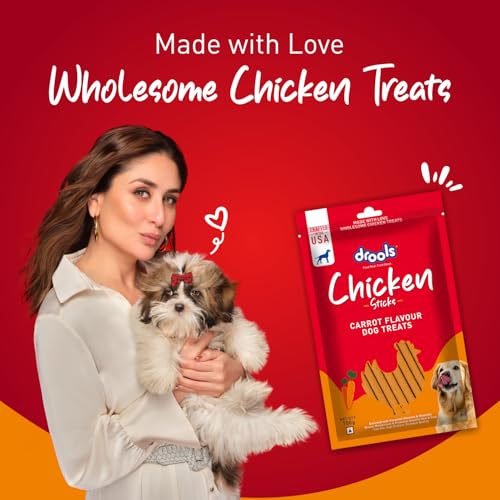 Drools Pet Treat | For Adult | Chicken & Carrot Flavour | Rewarding Tasty Snack