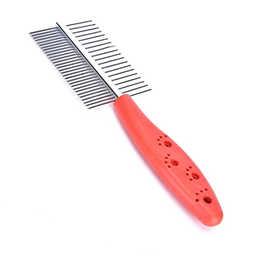 Foodie Puppies Double Side Steel Needles Comb For Dogs And Cats - (Paw Dual Comb) (Color May Vary)