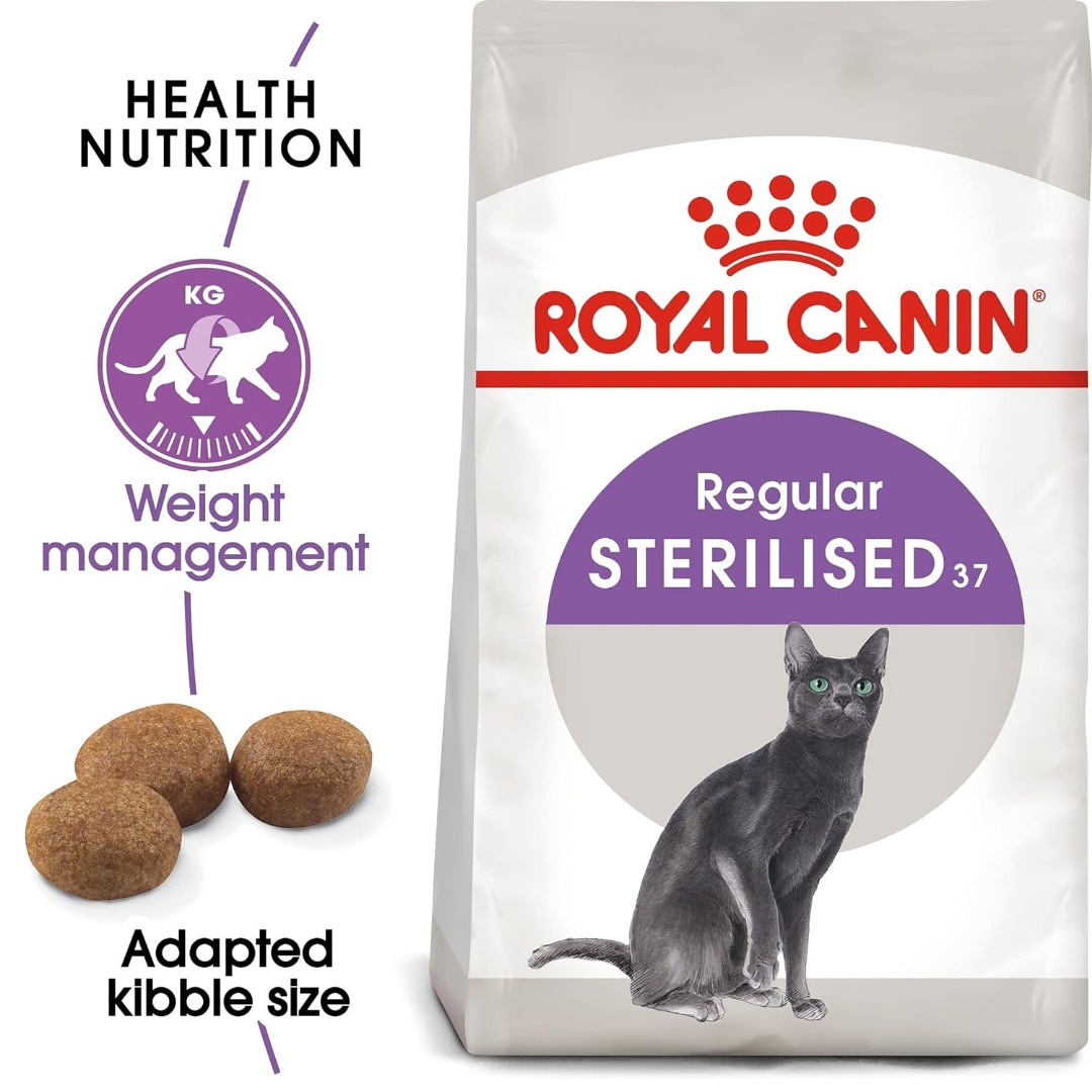 Royal Canin Sterilised 37 Dry Adult Cat Food, Meat Flavor