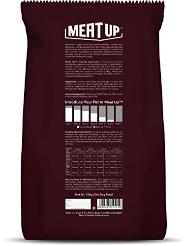 Meat Up Dry Dog Food | Real Chicken | For Puppy | Complete & Balanced Daily Nutrition