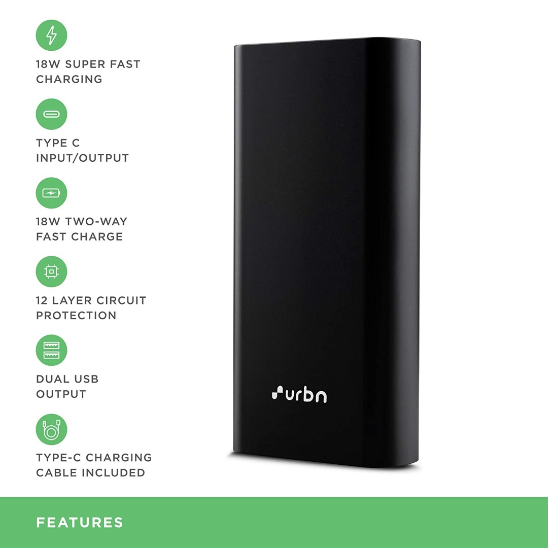 URBN 20000 mAh Super Fast Charging Power Bank