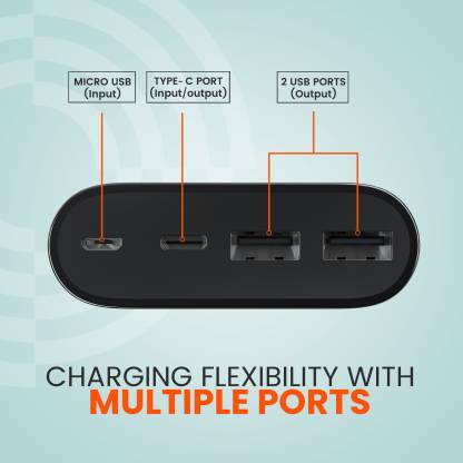 Ambrane 20000 Mah Power Bank 20 W Quick Charge 30