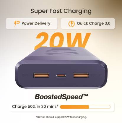 Ambrane 27000 Mah Power Bank 20 W Quick Charge 30