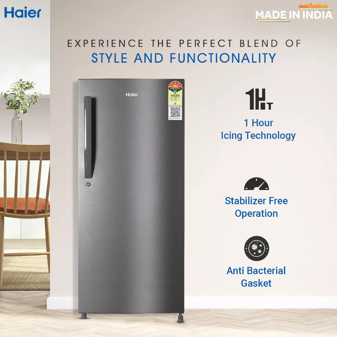 Haier 190 L 5 Star Direct Cool Single Door Refrigerator (2023 Model)
