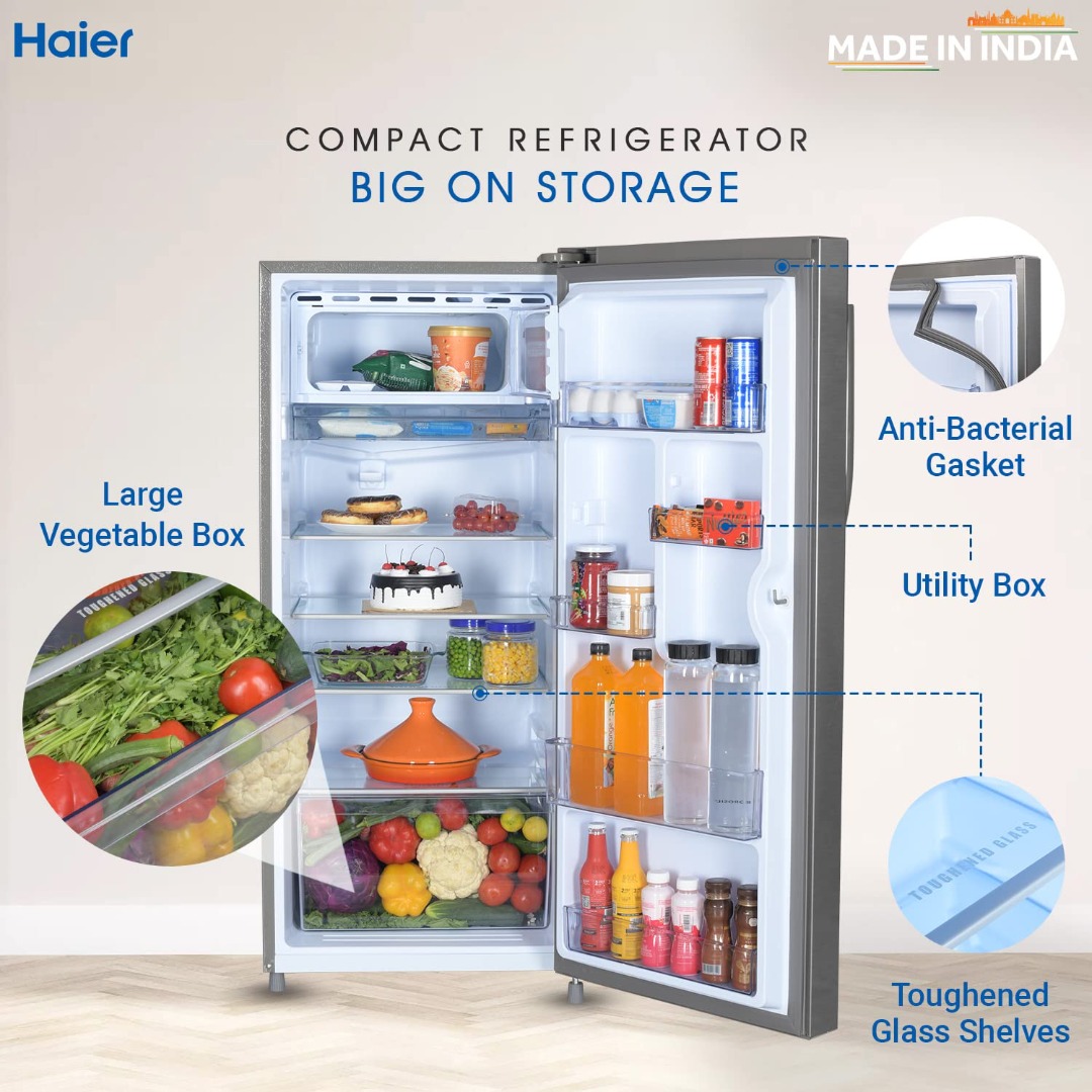 Haier 190 L 5 Star Direct Cool Single Door Refrigerator (2023 Model)