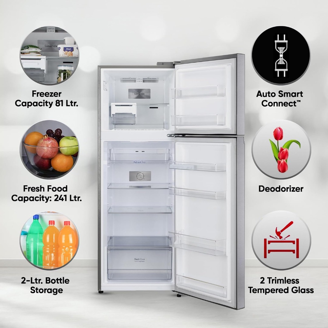 LG 322 L 3 Star Frost Free Smart Inverter Double Door Refrigerator (2023 Model)