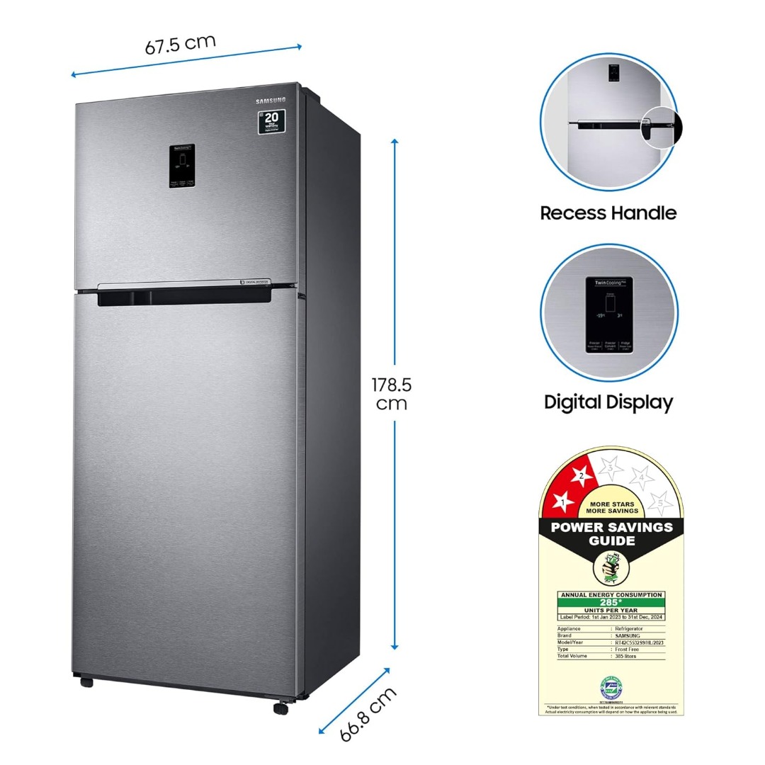 Samsung 385 L 2 Star Frost Free Double Door Refrigerator (2024 Model)