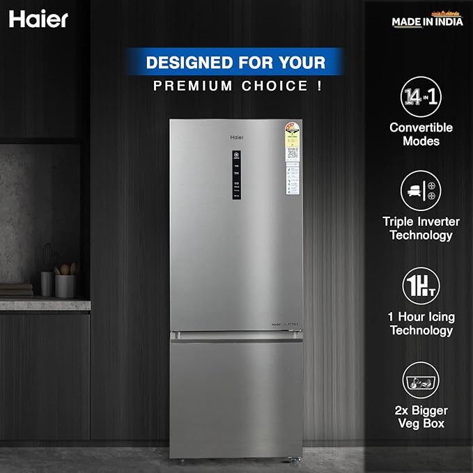 Haier 325 L 3 Star Frost Free Inverter Double Door Refrigerator