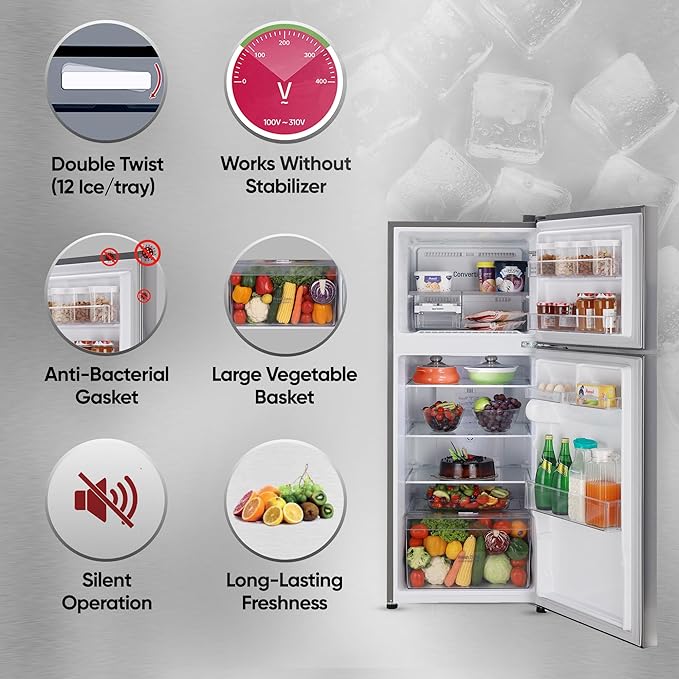 LG 240 L 3 Frost-Free Smart Inverter Double Door Refrigerator