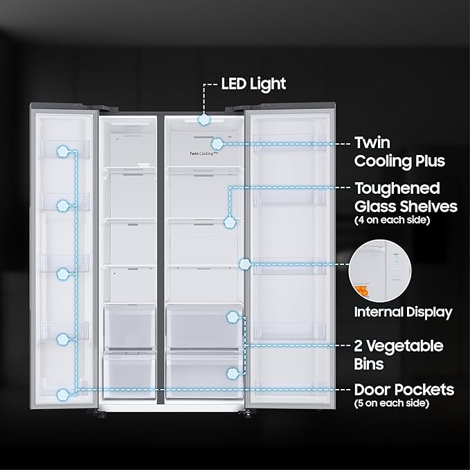 Samsung 653 L 3 Star Convertible 5-in-1 Digital Inverter Embedded Refrigerator