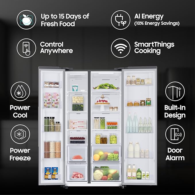 Samsung 653 L 3 Star Convertible 5-in-1 Digital Inverter Embedded Refrigerator