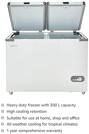 Amazon Basics 300L Double Door Deep Freezer