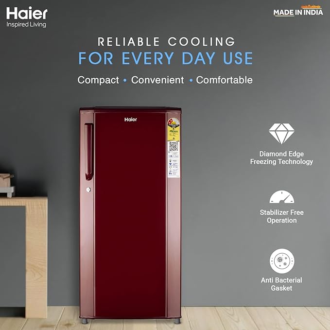 Haier 185 L 2 Star Direct Cool Single Door Refrigerator
