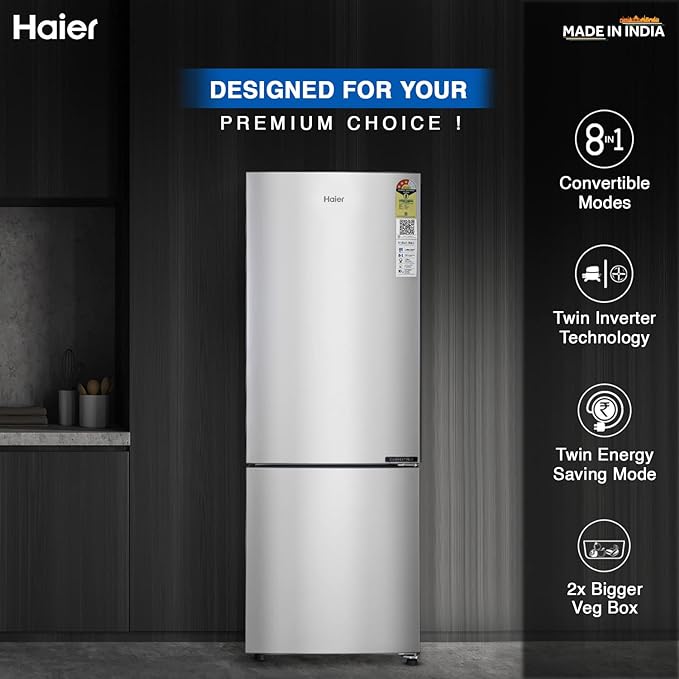 Haier 237 L 3 Star Frost Free Inverter Double Door Refrigerator